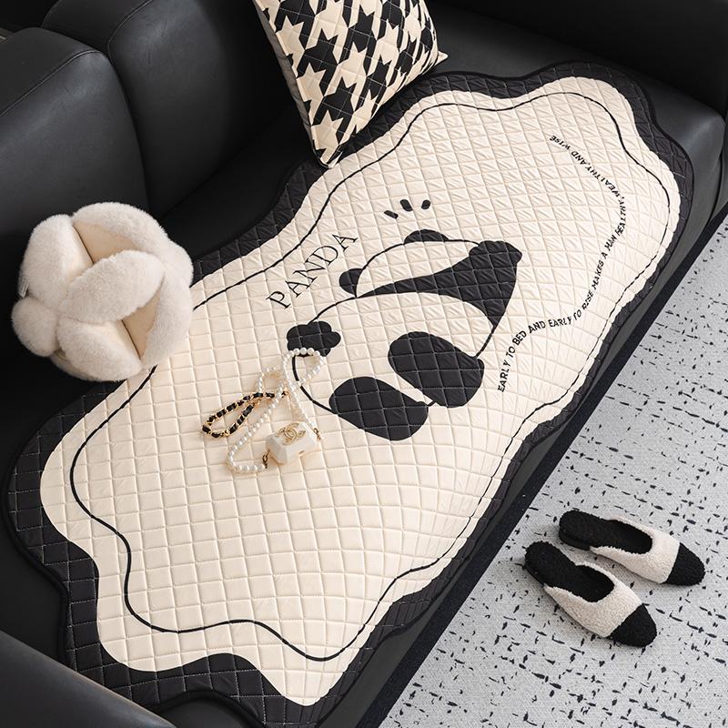 Summer Latex Houndstooth Printed Sofa Cover Decor Non-Slip Mat Couch Slipcover Protector Universal Irregularity Sofa Cushion