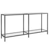 VidaXL Console Table Transparent 160x35x75,5 Cm Tempered Glass