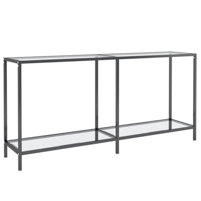 VidaXL Console Table Transparent 160x35x75,5 Cm Tempered Glass