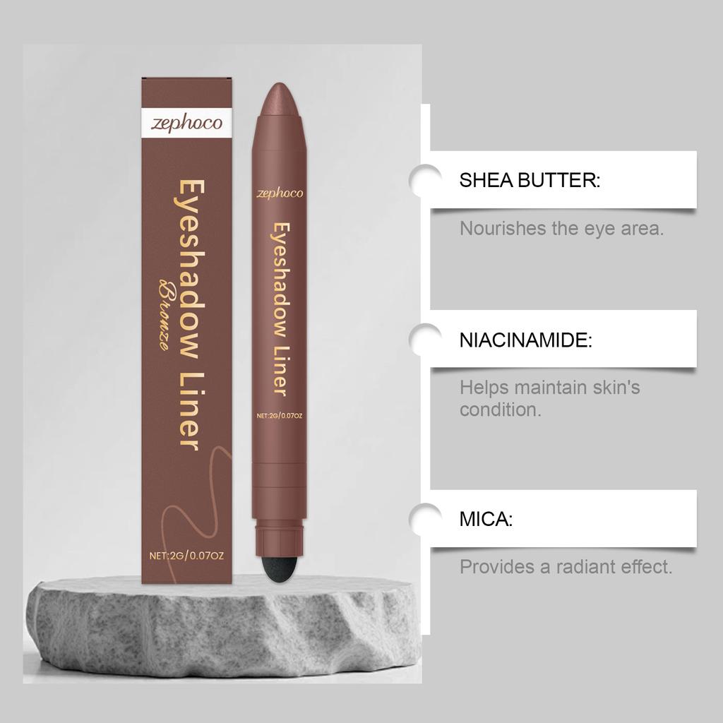 Zephoco 2-in-1 Eyeliner Stift: Natürliches und seidig glattes Augen-Make-up für präzises Konturieren, lebendige Farbe und einfache Anwendung