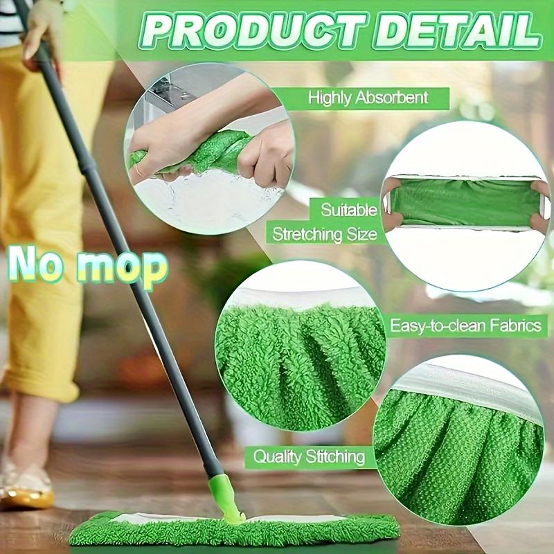 Reusable Coral Fleece Mop Pads Replacement for Swiffer, Washable Wet Dry Flat Mop Refill Covers for Floor Cleaning