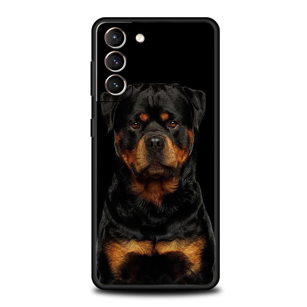

Чехол для телефона с изображением собаки ротвейлера для Samsung Galaxy S24 S23 S22 S21 Ultra S20 FE 5G S10 S9 Plus S10E S8 Note 10 20, силиконовый черный чехол для телефона Samsung S22 5G