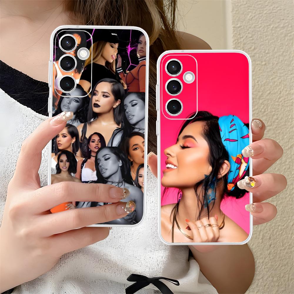 Fashion Becky G Clear Mobile Phone Case for Samsung Galaxy S25 S24 S23 S22 S21Plus FE Ultra Colorful Cover