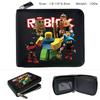 Carteira PU com Zíper ROBLOX - Tema de Jogo Virtual Dobrável Porta-Moedas Curto Porta-Cartões Preto 1 unidade