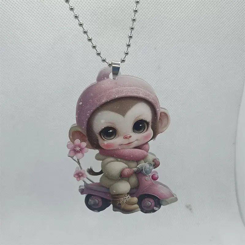 Acrylic Car Whimsical Hanging Decoration Versatile For Backpack Accessories And Home