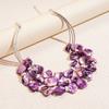 Shell Irregular Geometric Square Three-layer Necklace Personality Exaggeration Fashion Temperament Jewelry