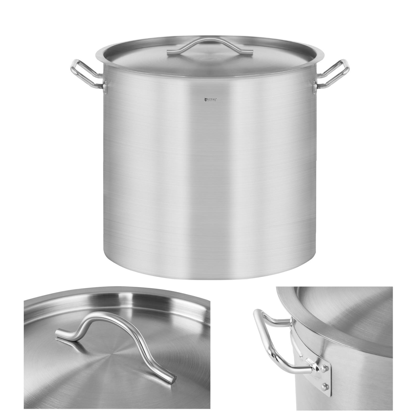 Royal Catering Silber Kochtopf Induktion 70 Liter Kochtopf + Deckel Suppentopf Rostfrei Topf Eintopf, Pfanne + Kochtopf, - Bild 4