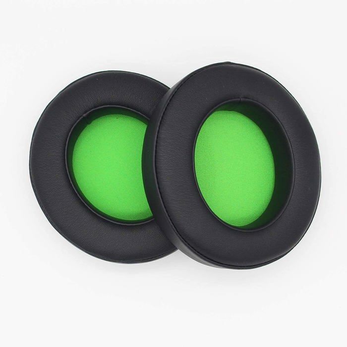 Coussinets d'oreille de remplacement compatibles avec Razer Kraken 7.1 V2 / Razer Kraken Pro V2  (1 paire, vert)
