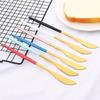 6Pcs Matt Dinner Knife Set Fruit Knife Dinnerware Cutlery Stainless Steel Gold Steak Knife Kitchen Flatware Tableware Silverware