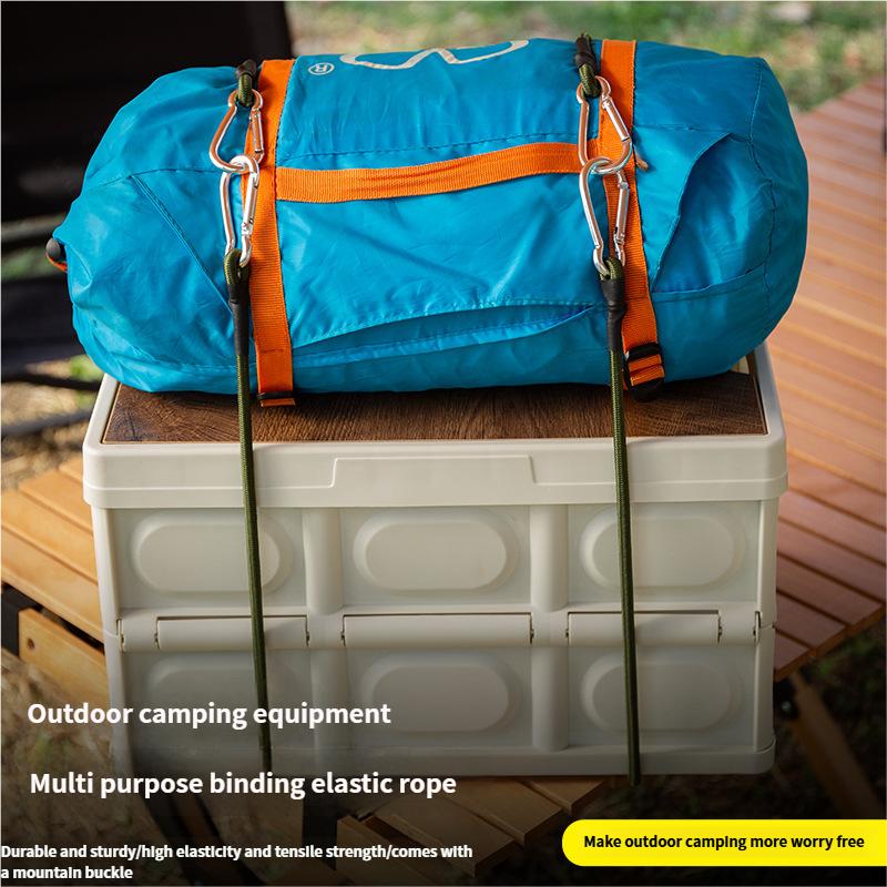 Bungee luggage tie-downs, tent rope hooks, camping clotheslines, 2-pack