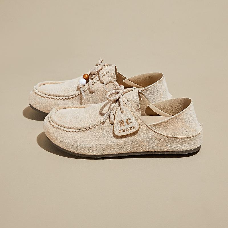 

Женские повседневные кроссовки на массивной платформе из искусственной замши на шнуровке, нескользящая обувь для ходьбы для женщин, удобные ретро рабочие лоферы, балетки, туфли для платья 37