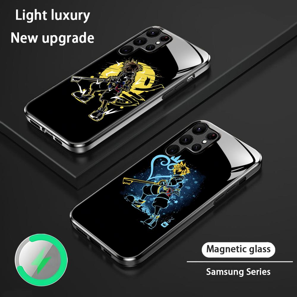 Hot Kingdom Hearts Game Phone Case For Samsung S25 S24 S23 S22 S21 S20 Plus Ultra Note20 Glass Magnetic Case