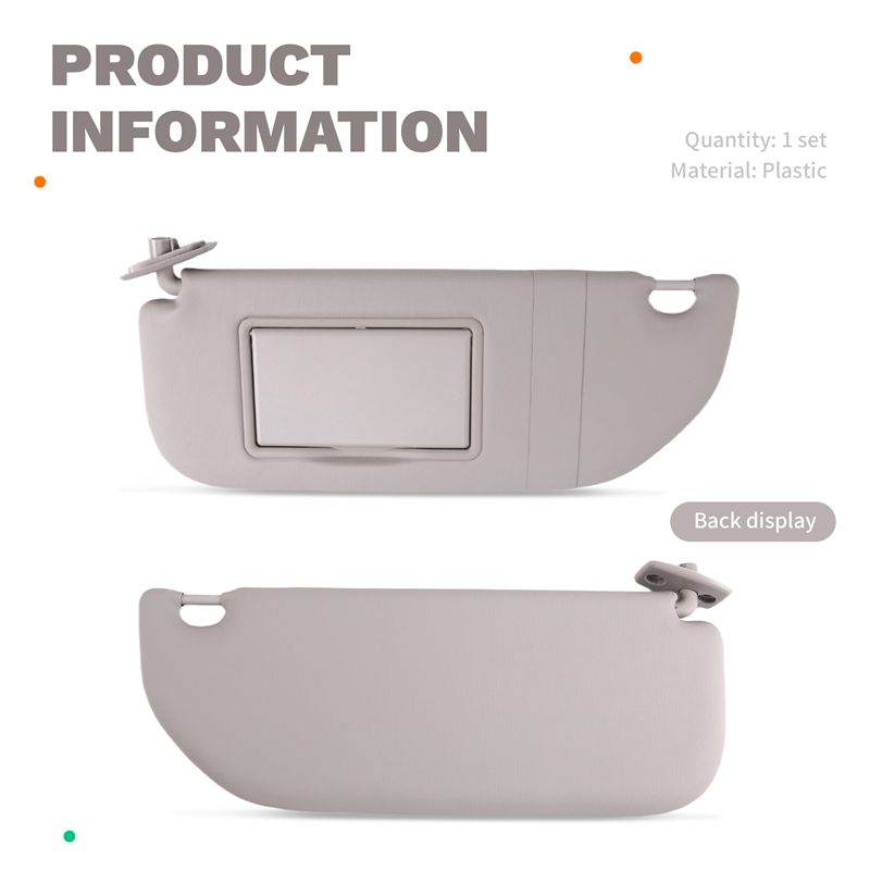 Car Inner Sun Visor Mirror Shield Shade Board For 301 For Citroen C3- Part Numbers 98038432DS 98038433DS