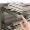 Upgrade And Thicken Grey/Black 50CM-60CM Folding Aluminum Towel Rack Holder With Hook Towel Holder