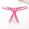 Ropa interior sexi para mujer, lencería con hilo G bordado, Tanga con entrepierna abierta, bragas con espalda en T de cintura baja 64