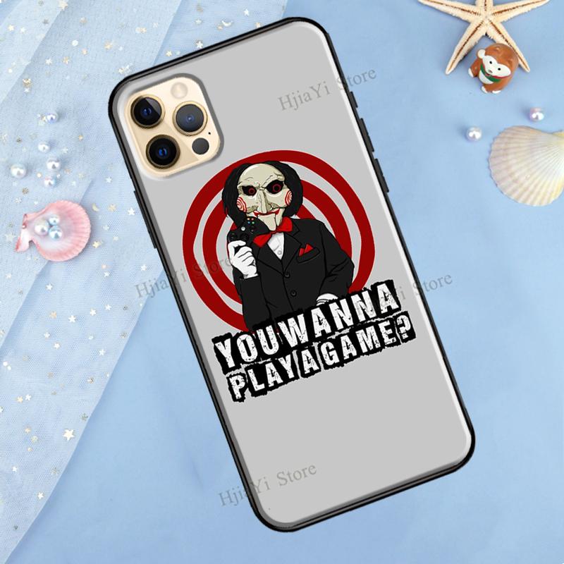Saw Jigsaw Puppet Case For iPhone 13 Pro Max 12 Mini X XR XS Max SE 2020 8 7 Plus 11 Pro Max Phone Cover