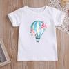 Kawaii Heart Balloon Cartoon Printed Summer Children's Fashion Cute Polyester Comfortable Top