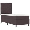 Boxspring bed with headboard Dark Brown 80 x 200 cm Fabric