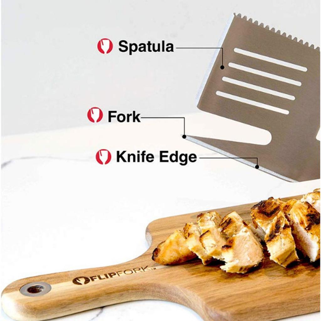 5-in-1 Grillspatel mit Messer, Gabel, Flaschenöffner und Wender, BBQ-Werkzeuge. Ein Grillzubehör-Set für Outdoor-Grills. 18 Zoll BBQ-Schaufel