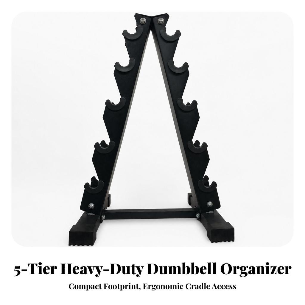 Dumbbell Storage Rack Stable A-Shaped Sturdy for Fitness Room