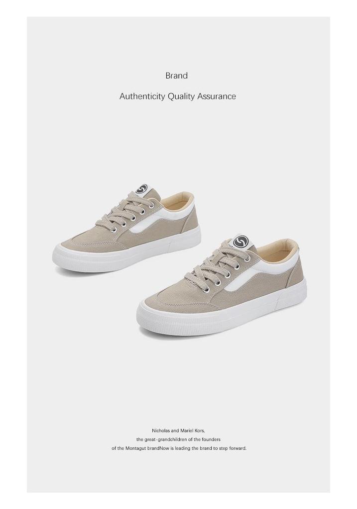 2026 Spring Men's Patchwork Cloth Shoes: Trendy, Breathable, Low-Top, Flat Bottom Lace-Up Board Shoes
