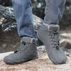 New Winter Short Boots Men's Snow Barefoot Casual Shoes Outdoor Waterproof Work Shoes Warm Fur Men Ankle Boots Snow Boots