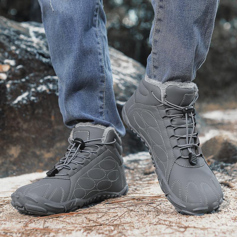 New Winter Short Boots Men's Snow Barefoot Casual Shoes Outdoor Waterproof Work Shoes Warm Fur Men Ankle Boots Snow Boots