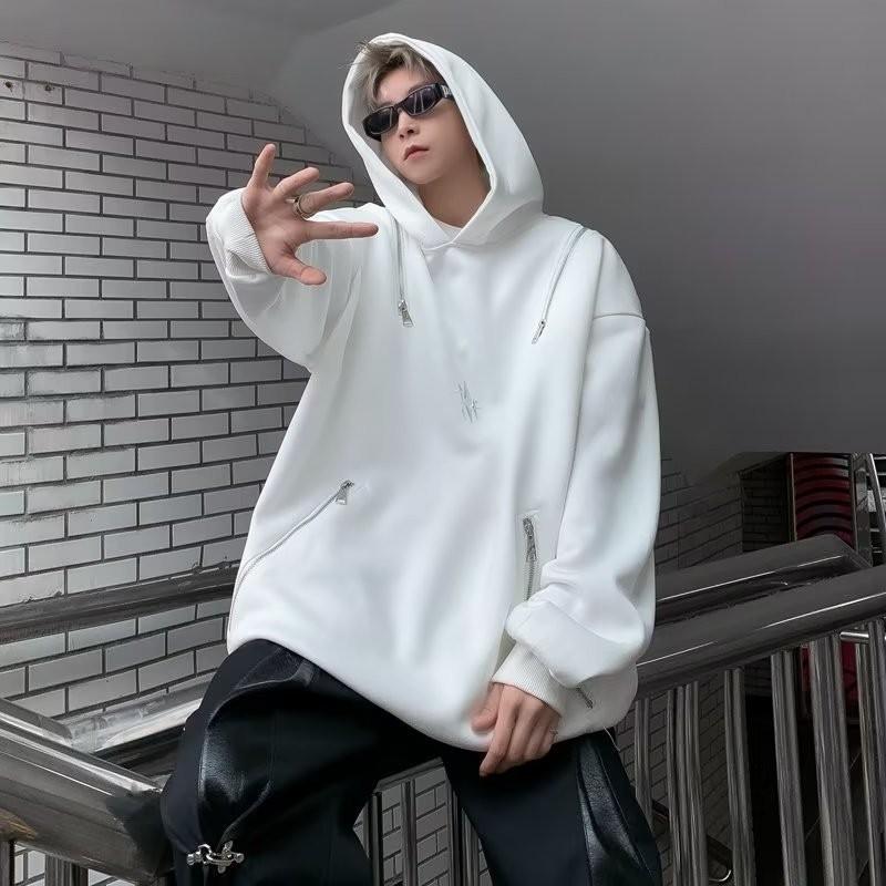 Мужской свитер с капюшоном американский хип-хоп трендовый бренд функциональная куртка свободный крой стиль милитари весенне-осенняя ветрозащитная куртка 3XL 3470₽