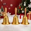 Decorazione Festa di Natale Campanellino Vintage con Manico in Legno, Metallo Chiamata Servizio Decorativo Oro per Ristorante Bar Aula Addestramento Animali, Natale