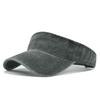 New Trendy Summer Empty Top Cap Men Women Washed Baseball Cap Solid Color Sunshade Hat Golf Sun Visor Cap
