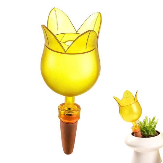 Water Dripper Tulip Flower Design Self Watering Spike Automatic Drip Irrigation System Watering Device Home Garden Irrigation Tool