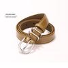Women's Retro Korean Style Cowhide Leather Belt with Pin Buckle for Jeans