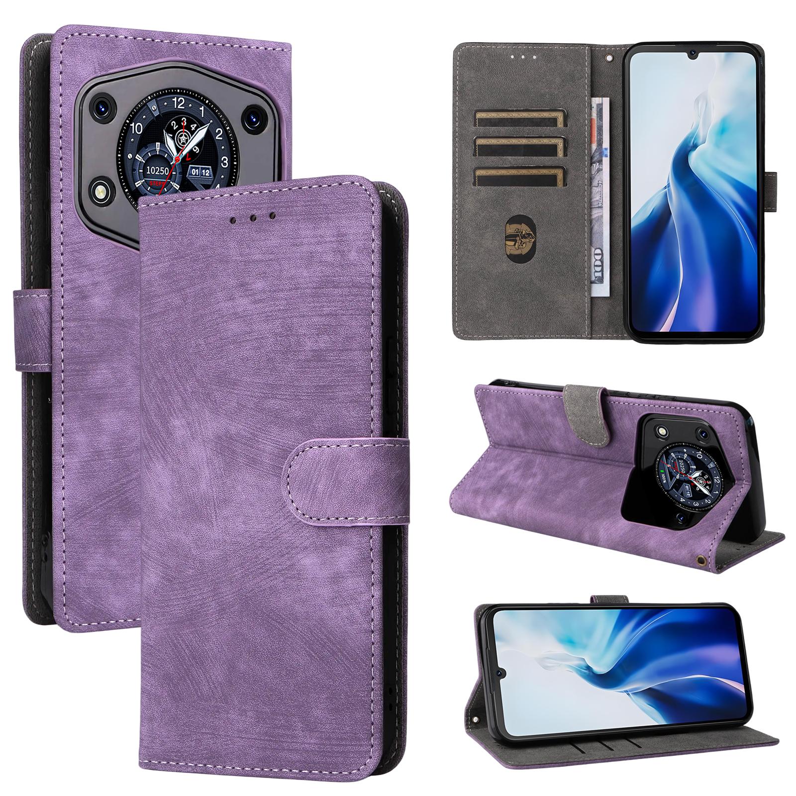 

Чехол-книжка для Cubot A30 из искусственной кожи с полной защитой корпуса [блокировка RFID] Чехол для телефона for Cubot A30 фиолетовый