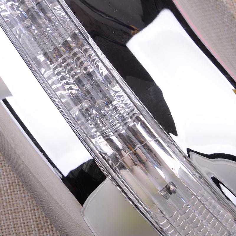 1 Pair Car Left & Right Chrome Side LED Light Mirror Cover Molding Trim Fit for Toyota Corolla Sedan 2009 2010 2011 2012 2013