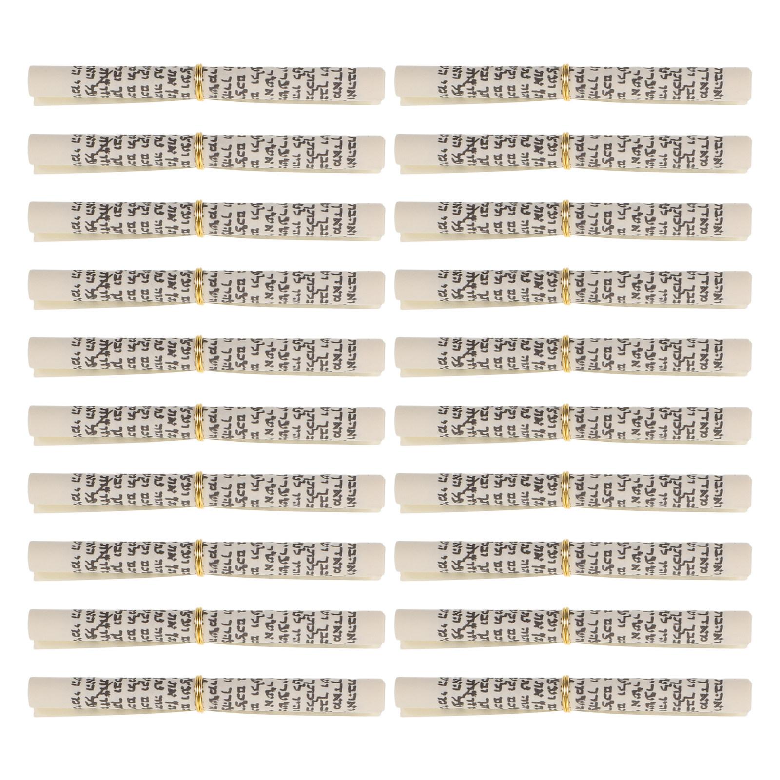 20Pcs Kosher Mezuzah Scroll Printed Hebrew Door Blessing Paper Spiritual Je Scroll Mitzvah Home Decor Pre-Rolled Blessing China Mainland