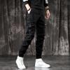 2024 Men's Slim Fit Tapered Leg Multi-Pocket Black Fashion Overalls