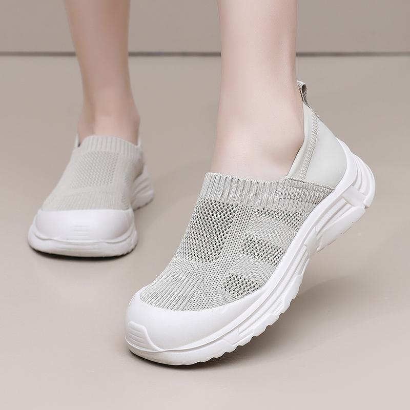 Shoes Women'S Summer New Ladies' Casual Mesh Shoes 1 Slip-On Lazy Shoes Breathable Non-Slip Wear-Resistant Fashion Trendy Shoes