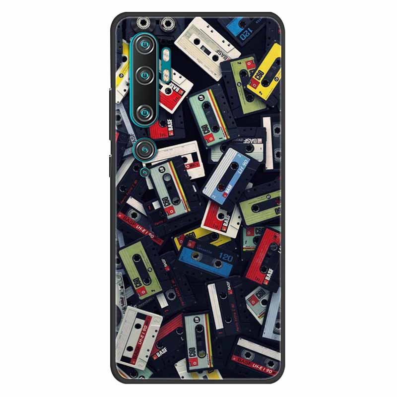 For Xiaomi Mi Note 10 Case Silicone Soft Owl Lion TPU Fashion Back Cover For Xiaomi Mi Note10 Cases Protective Printed Covers