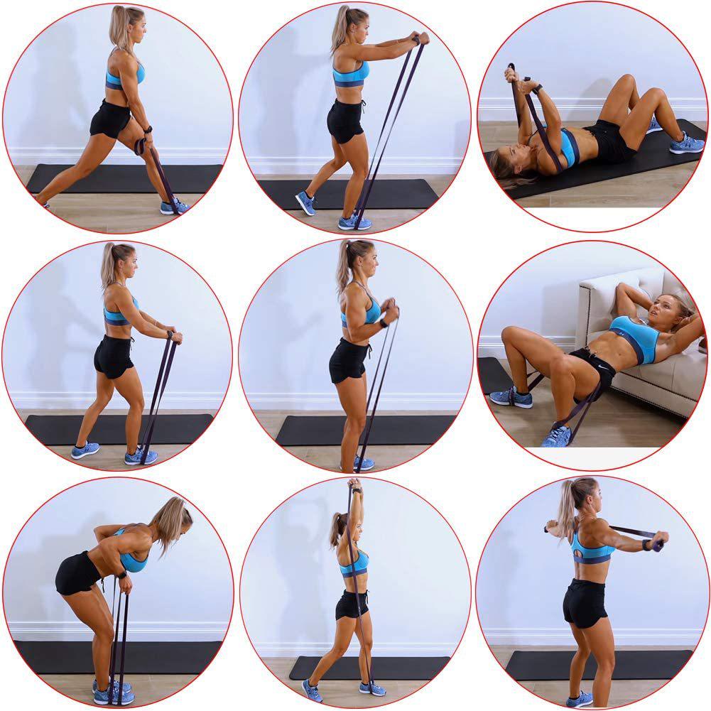 Yoga Resistance Bands: Elastic Hip Rings for Men & Women - Strength Training & Squat Support with Multiple Resistance Levels