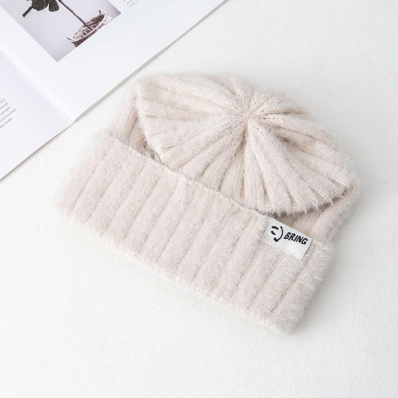 Neuer Stil Kpop Stil Hut Kunstpelz Mütze Süße Winter für Frauen Warm halten Dandy Hüte für Mädchen Outdoor Streetwear Strickmütze
