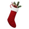 Large Size Knitted Christmas Stocking Solid Color Christmas Tree Ornaments  Family