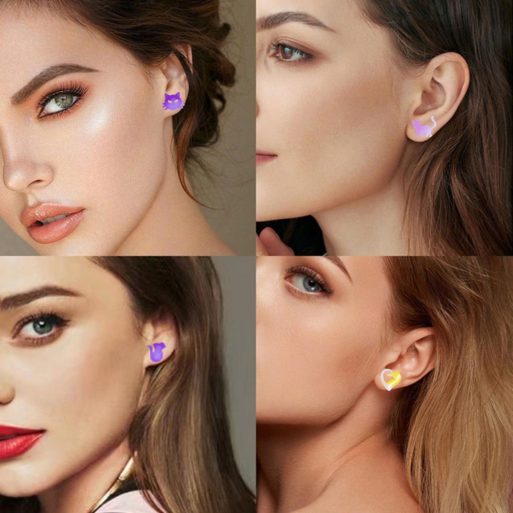 Fashionable Earring Lovely Cats Silicone Mould Set Accessory Portable for Stylish Jewelry Making Resin Casting Set