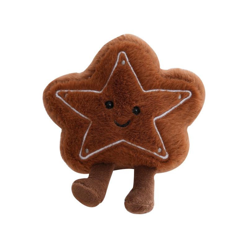 Tree Christmas Star Shapes Plush Toy Keychain Stuffed Doll Pendant Backpack