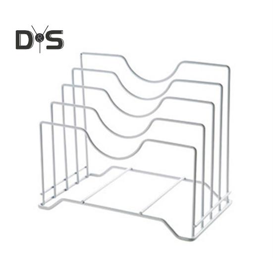 

Подставка для крышки кастрюли, кухонный органайзер для сковородок, высокая устойчивость, многофункциональный, экономящий место, кухонный противень, держатель для разделочной доски белый