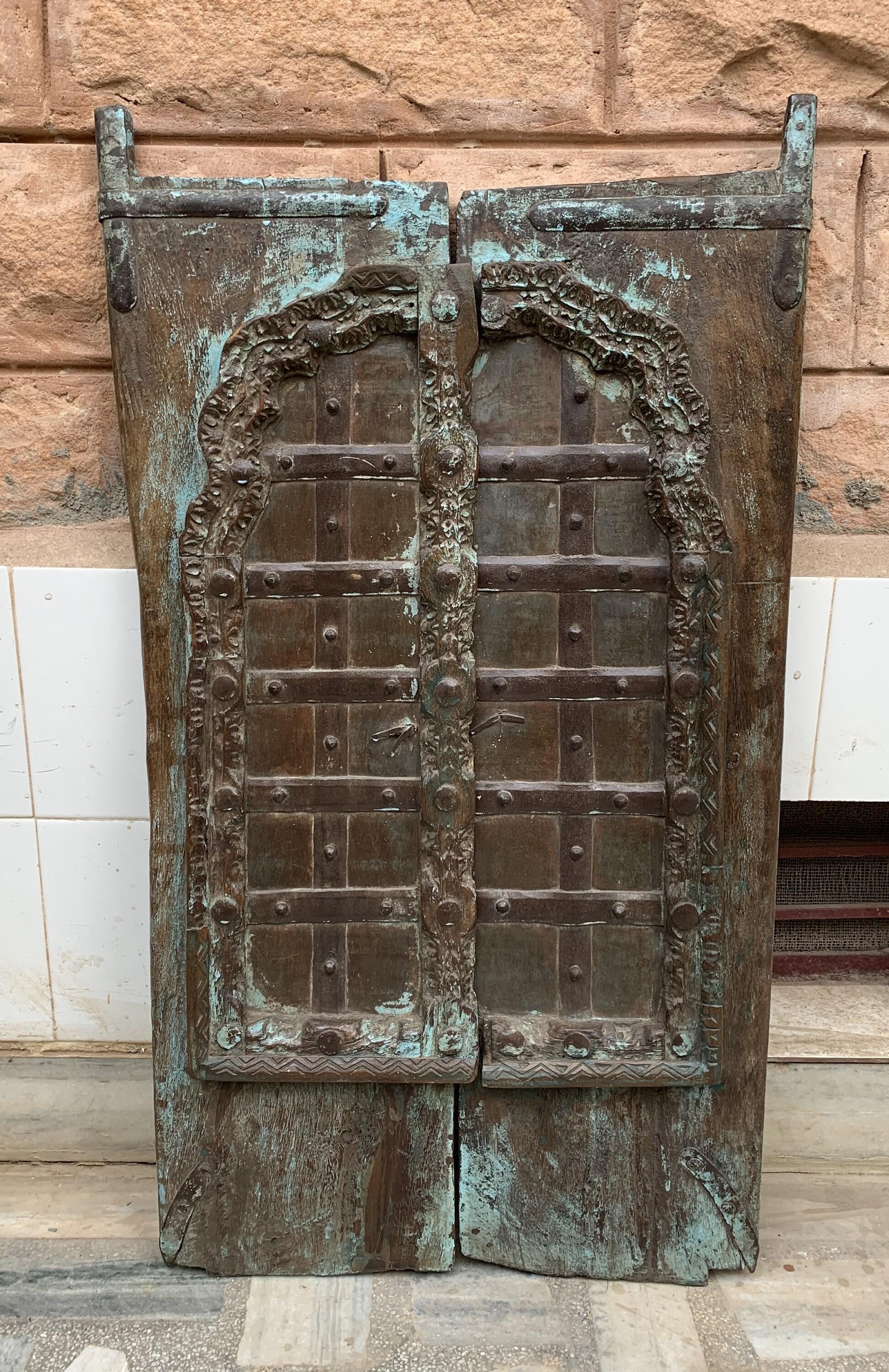 Distressed Reclaimed Indian Wooden Window: Rustic Home Decor разноцветный