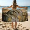 Art S-Salvador Lustiges Dali Pop Handtuch Strandtuch Übergröße Schnelltrocknendes Handtuch Saugfähig Weich Bade Strandtücher für Damen Herren