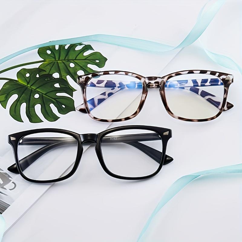Anti Blue Light Blocking Glasses Clear Women Men Vintage Transparent Glasses Frame Anti Radiation Glasses Replaceable Lens
