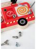 Wooden Montessori Fire Truck Toy for Children's Hand-Eye Coordination and Concentration Skills Development