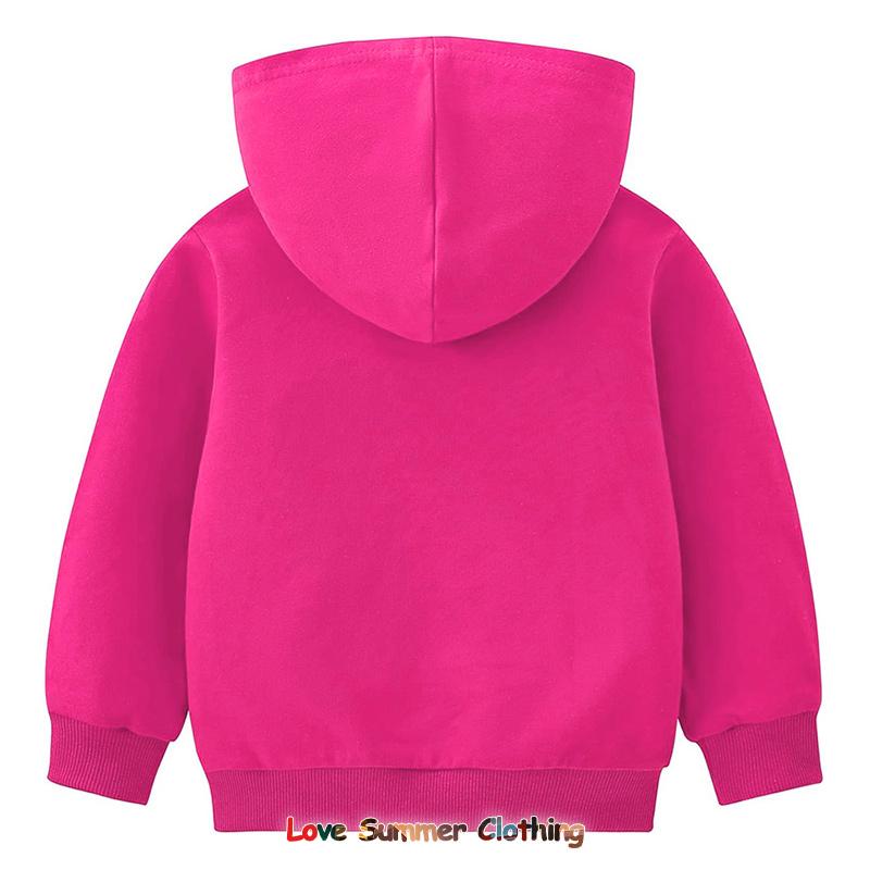 Herbst Neuheiten Einfarbig Kinder Hoodie Pullover Hoodie Regenbogenfarben Kinder Pullover Hoodie Alter 4-14 Atmungsaktives Polyester Mädchenbekleidung Langarm