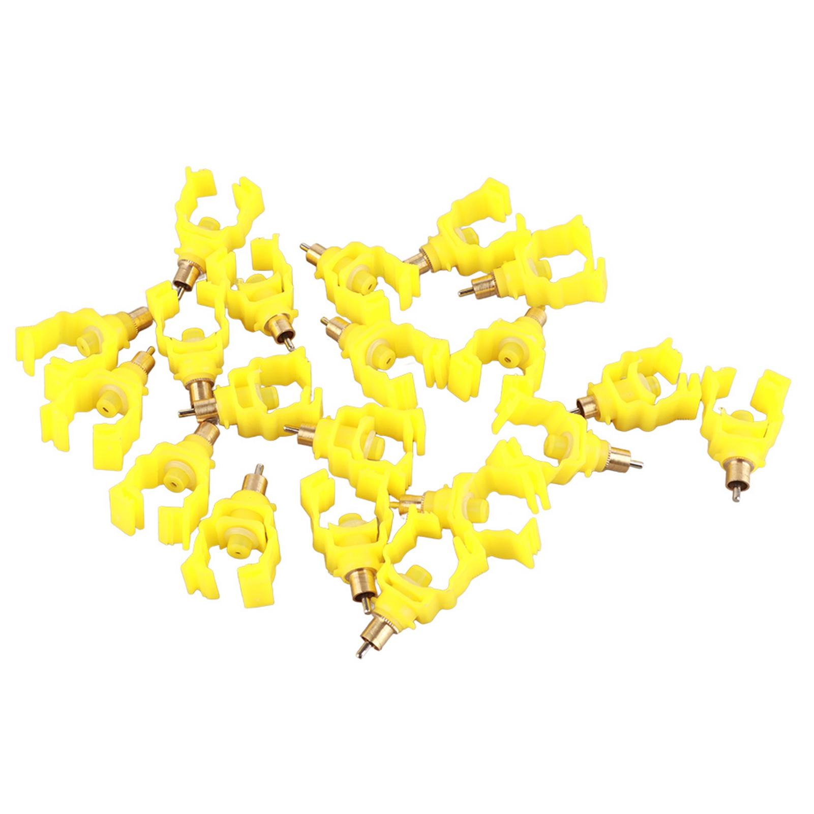 Konnwei Unisex 20Pcs Rabbit Drinker Nipple Waterer Drinking Water Tool Cage Accessories (Dn15 Short 20Mm)
